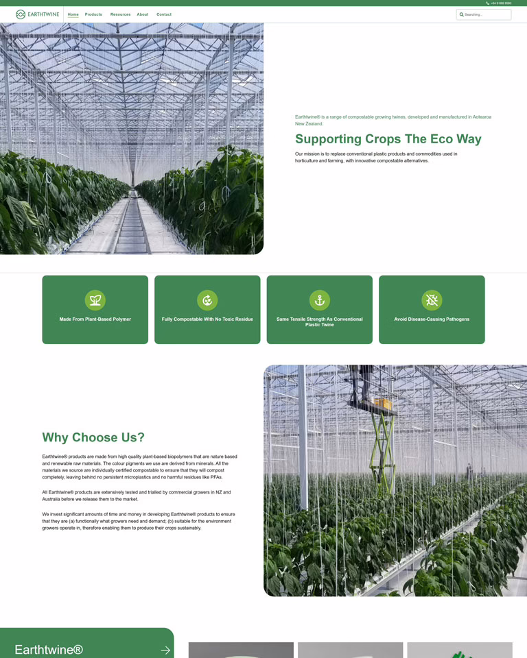 Earthtwine Website Screenshot